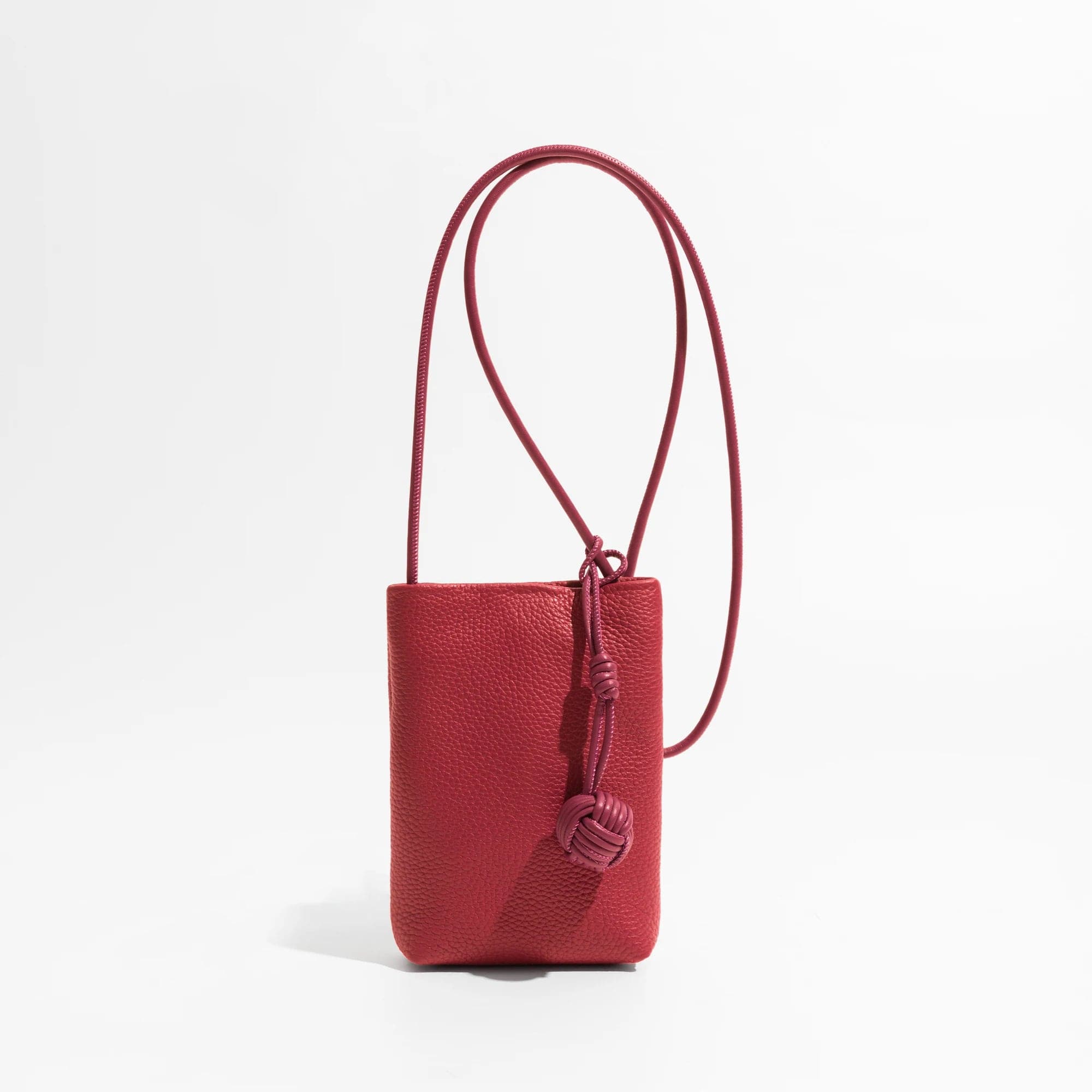 Rouge Petite sacoche femme design en cuir