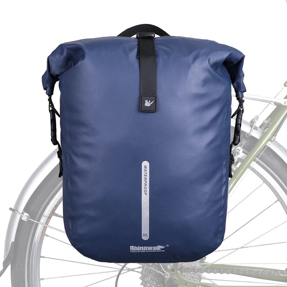 Bleu Sacoche velo porte bagage arrière 20L